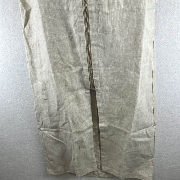 NWT Reformation Edina 100% Linen Dress Sz 8 Oatmeal Color Vacation Cruise Resort - Picture 9 of 12